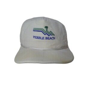 Vtg Pebble Beach Corduroy hat Cali Fame 70s 80s Golf